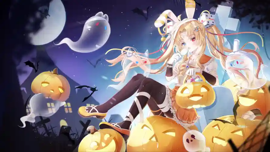 6k墓碑壁纸-幽灵 - 星空-月夜「哲风壁纸」