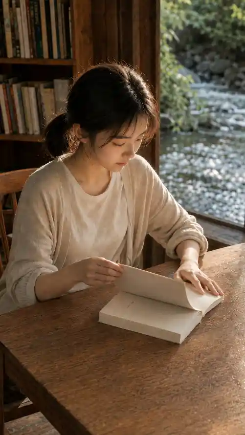 4k书架壁纸 - 书籍 - 少女 - 居家「哲风壁纸」
