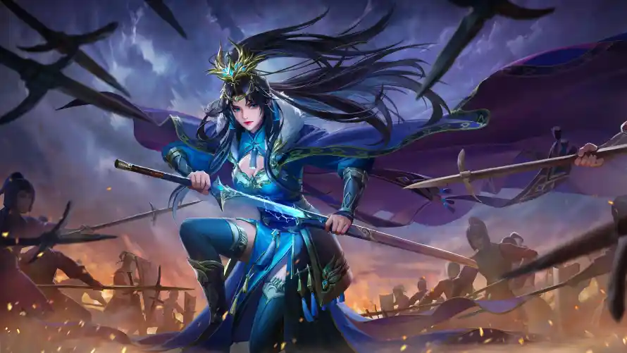 4k士兵壁纸-女将 - 披风-持剑「哲风壁纸」