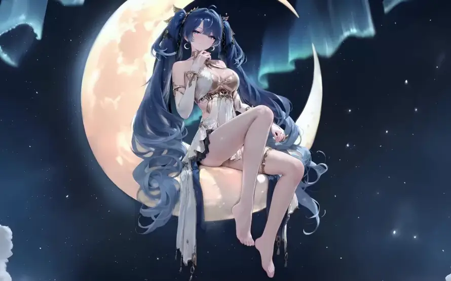 3k夜景壁纸-月 - 尤诺-星空「哲风壁纸」