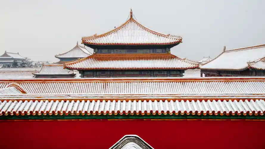 2k冬季壁纸-宫墙 - 故宫-红墙「哲风壁纸」