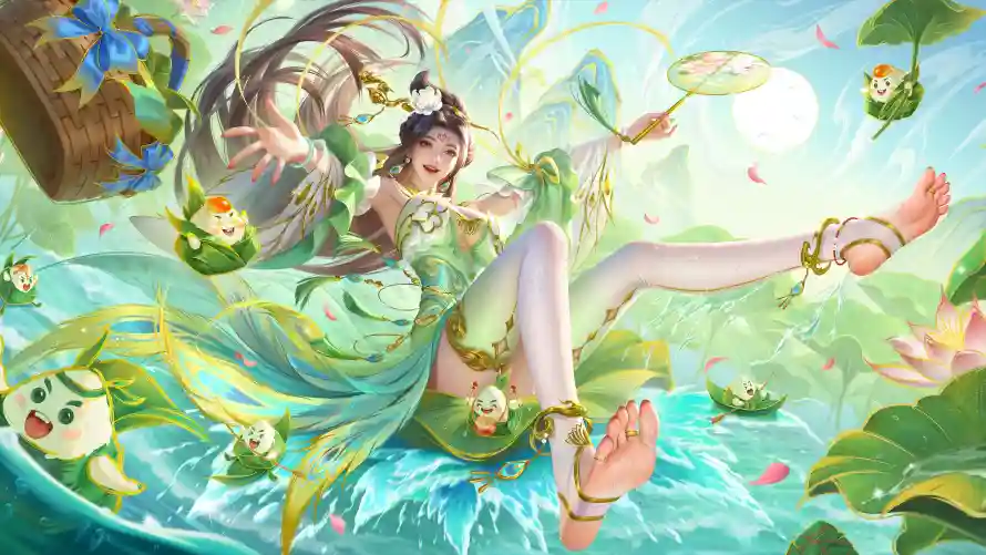 4k古风壁纸-团扇 - 少女-徐馨「哲风壁纸」