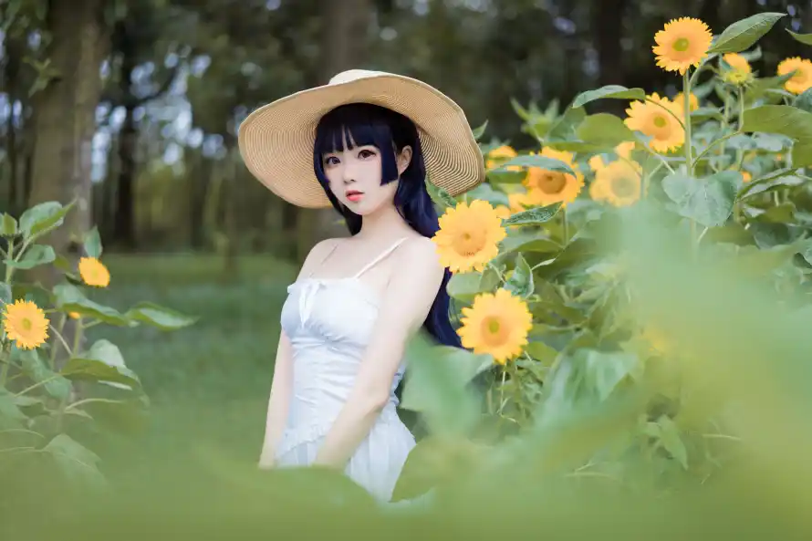 6k夏日壁纸-室外 - 少女-树林「哲风壁纸」