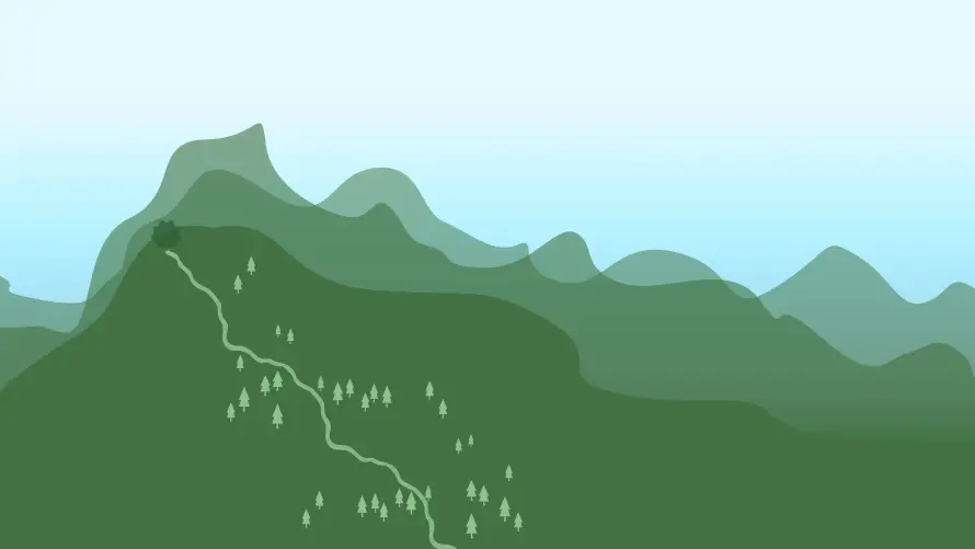 5k山峦壁纸-树木 - 简约-绿色「哲风壁纸」
