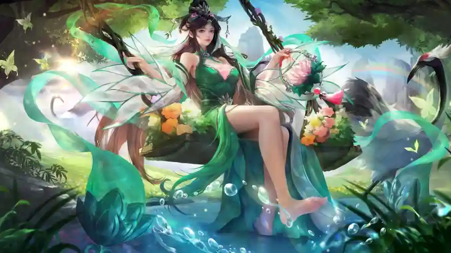 4k仙鹤壁纸-古风 - 女仙-林间「哲风壁纸」