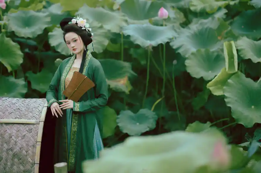 4k书卷壁纸-仕女 - 写真-发饰「哲风壁纸」