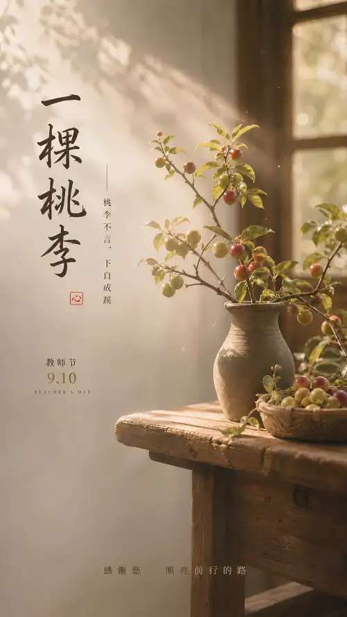 4k书法壁纸 - 国风 - 师恩 - 感恩「哲风壁纸」