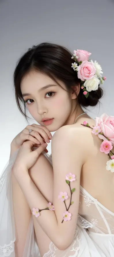 4k人像壁纸 - 仙女 - 写真 - 白花「哲风壁纸」