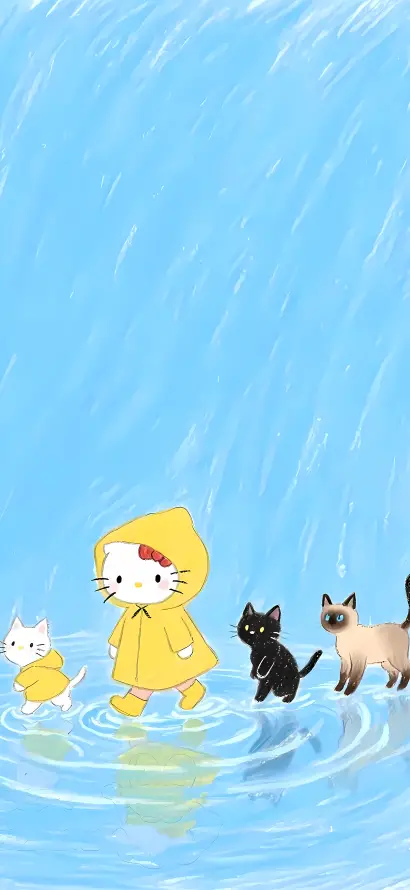 4k卡通壁纸 - 可爱 - 小猫 - 插画「哲风壁纸」