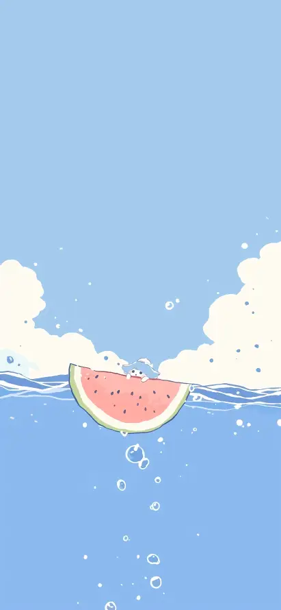 4k卡通壁纸 - 夏日 - 插画 - 气泡「哲风壁纸」