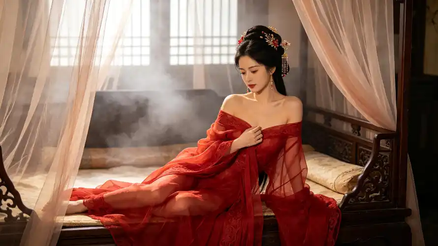 3k卧榻壁纸-古装 - 妩媚-暖光「哲风壁纸」