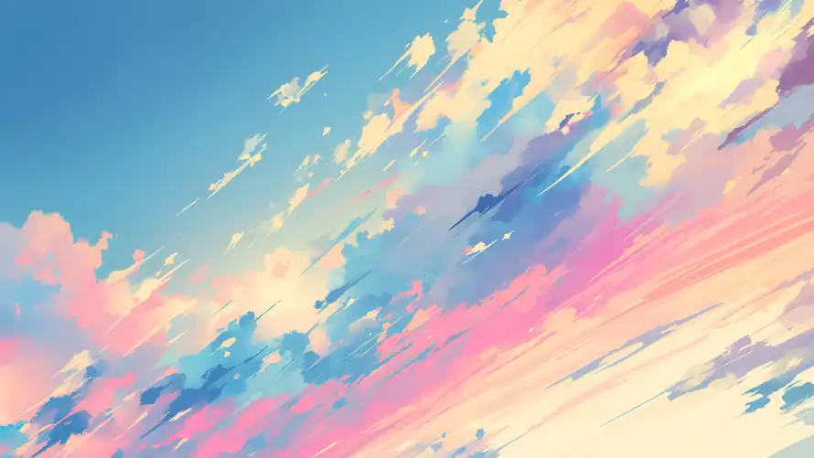 4k云朵壁纸-天空 - 彩云-插画「哲风壁纸」