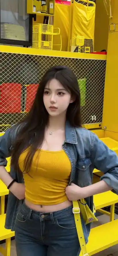 4k叉腰壁纸 - 室内 - 美女 - 长发「哲风壁纸」