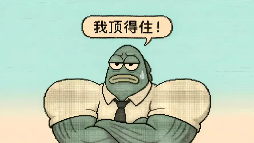 4k搞怪壁纸-梗图 - 流汗-白衬衫「哲风壁纸」