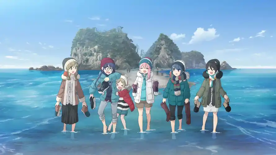 4k冬装壁纸-少女 - 浅滩-海岛「哲风壁纸」