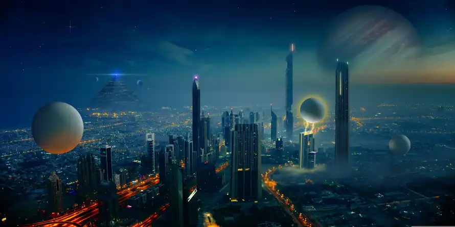 8k夜景壁纸-夜空 - 星球-行星「哲风壁纸」