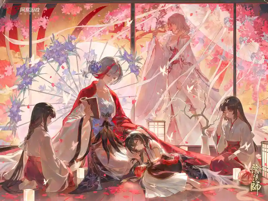 3k动漫壁纸-古风 - 和服-屏风「哲风壁纸」