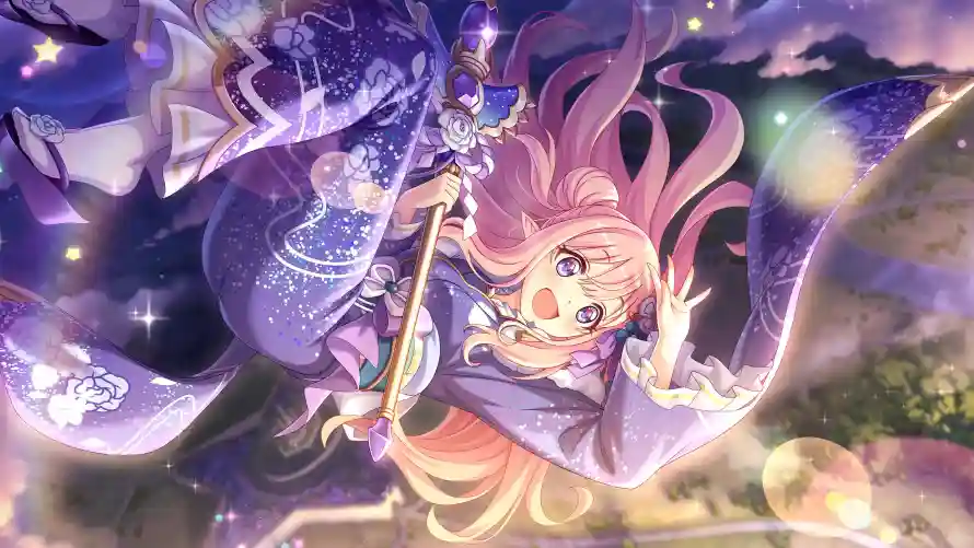 4k圆月壁纸 - 夜空 - 星光 - 法杖「哲风壁纸」