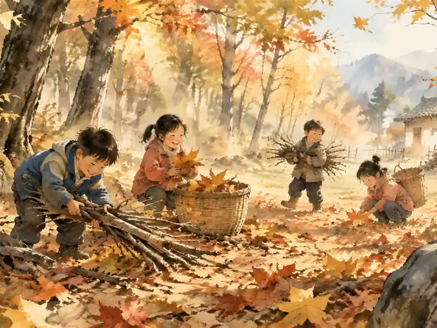 6k乡村壁纸-农家 - 孩童-暖光「哲风壁纸」