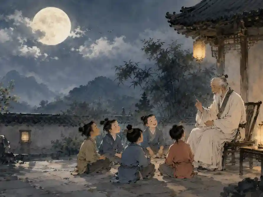 6k传承壁纸-国风 - 孩童-庭院「哲风壁纸」