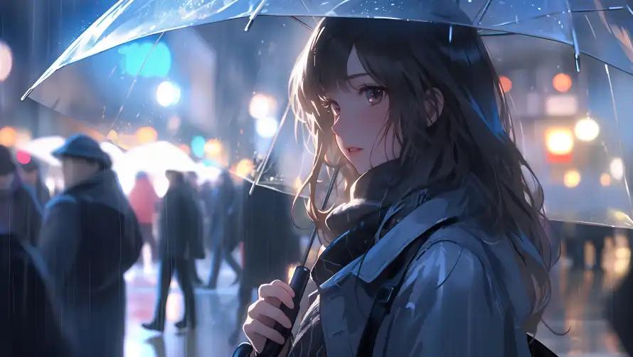 4k回眸壁纸-行人 - 雨夜-二次元「哲风壁纸」 4k回眸壁纸-行人 - 雨夜-二次元「哲风壁纸」