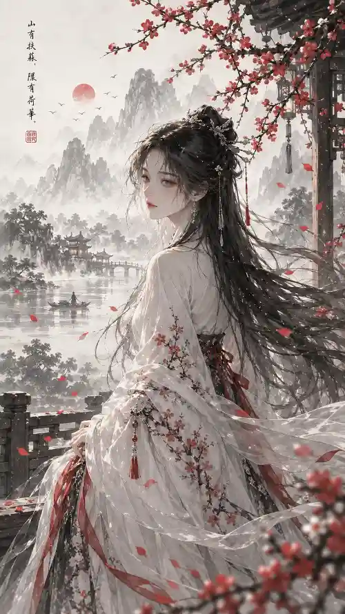 4k亭台壁纸 - 古典 - 回眸 - 国风「哲风壁纸」