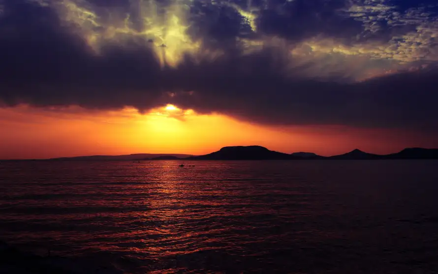 4k云层壁纸-夕阳 - 夜幕-晚霞「哲风壁纸」