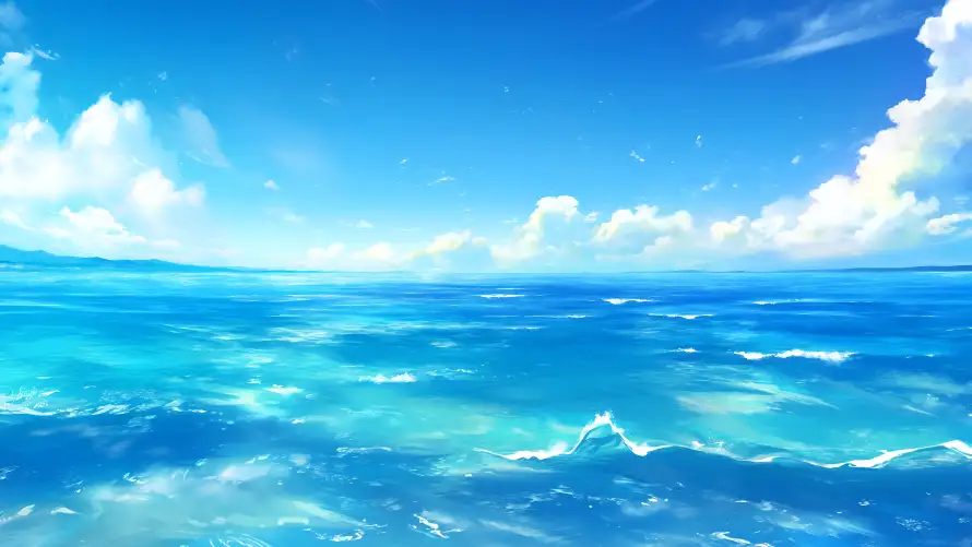 4k晴空壁纸-海洋 - 海浪-白云「哲风壁纸」