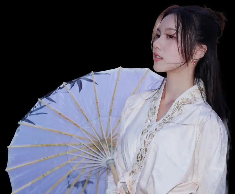 4k侧颜壁纸-古风 - 白衣-美女「哲风壁纸」