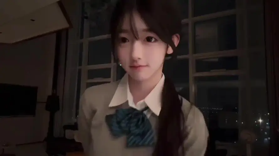 2k人像壁纸-夜景 - 室内-少女「哲风壁纸」
