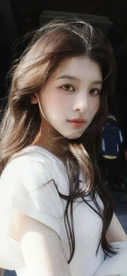 4k侧脸壁纸 - 少女 - 清纯 - 白衫「哲风壁纸」