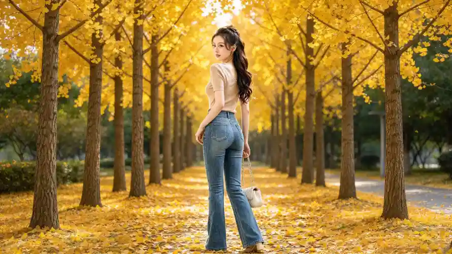 2k回头壁纸-秋日 - 美女-落叶「哲风壁纸」 2k回头壁纸-秋日 - 美女-落叶「哲风壁纸」
