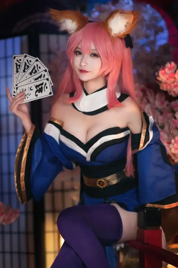 4k和风壁纸 - 狐耳 - 粉发 - FGO「哲风壁纸」