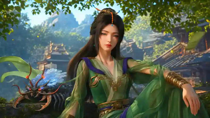 2k古装壁纸-妖女 - 山间-树影「哲风壁纸」