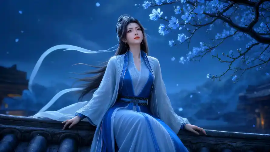 4k凡人壁纸 - 古装 - 屋顶 - 月夜「哲风壁纸」