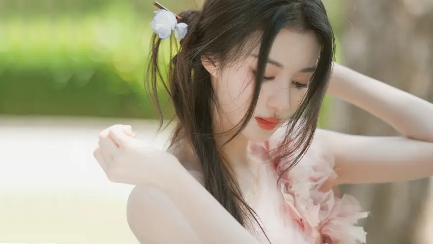 4k人像壁纸-写真 - 发饰-女神「哲风壁纸」