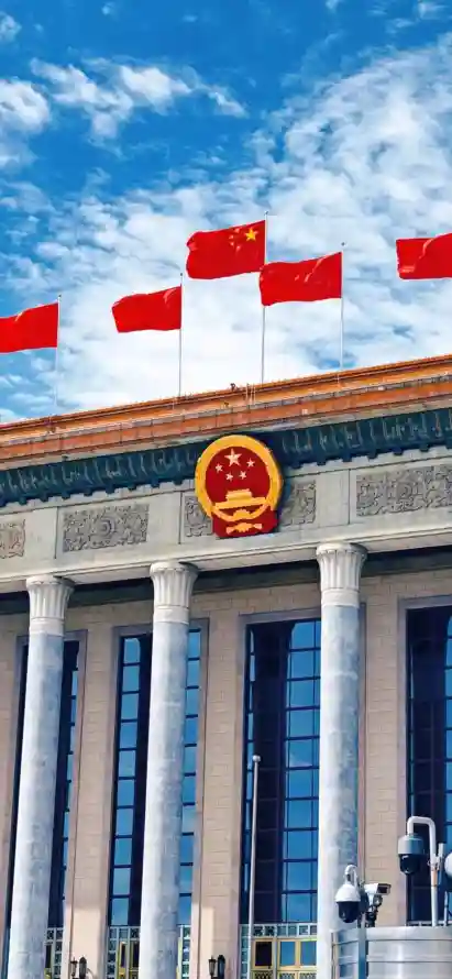 4k国庆壁纸 - 国徽 - 红旗 - 五星红旗「哲风壁纸」