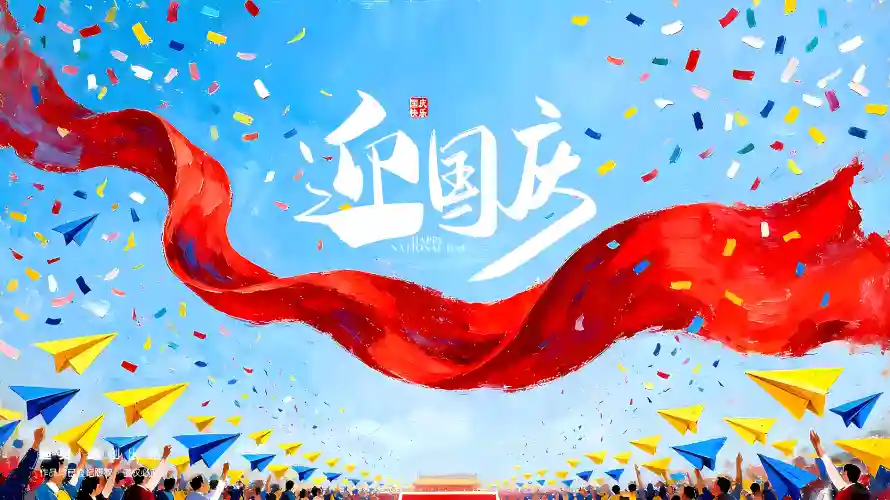 8k喜庆壁纸-彩屑 - 红绸-蓝天「哲风壁纸」 8k喜庆壁纸-彩屑 - 红绸-蓝天「哲风壁纸」