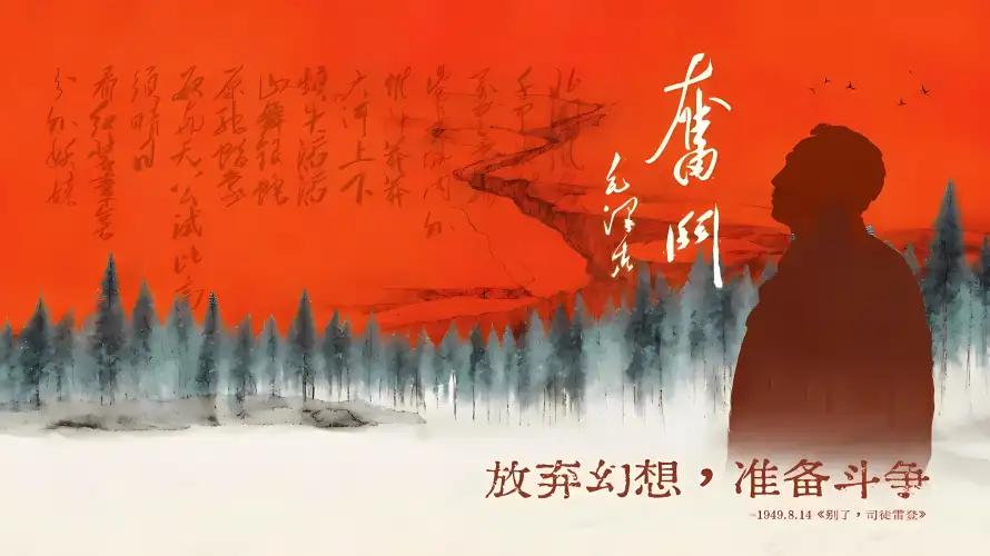 3k树林壁纸-远山 - 毛主席-书法字体「哲风壁纸」