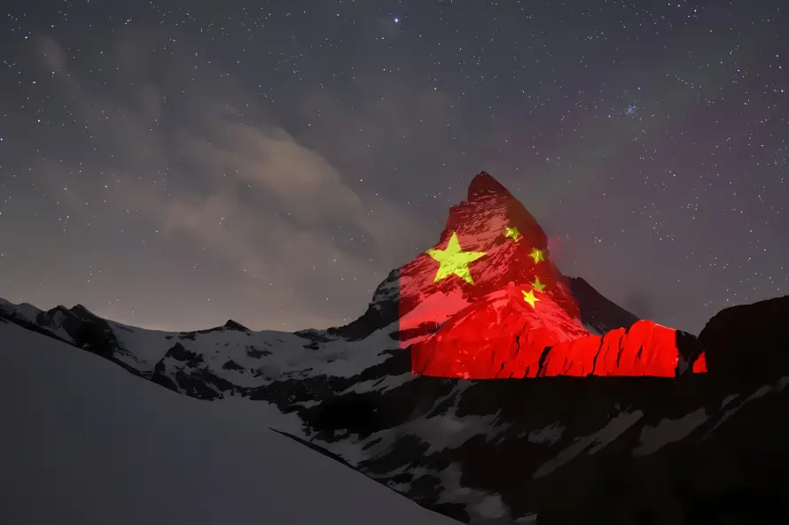 2k中国壁纸-国旗 - 夜景-夜空「哲风壁纸」