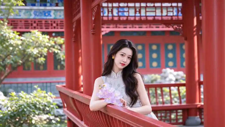 3k新中式壁纸-东方女性 - 中式红亭-古典园林「哲风壁纸」 3k新中式壁纸-东方女性 - 中式红亭-古典园林「哲风壁纸」