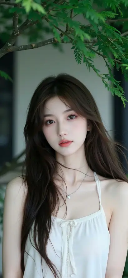 4k户外壁纸 - 红唇 - 绿植 - 美女「哲风壁纸」 4k户外壁纸 - 红唇 - 绿植 - 美女「哲风壁纸」