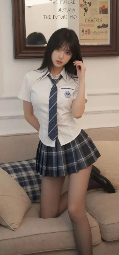 4k少女壁纸 - 居家 - 沙发 - 美女「哲风壁纸」