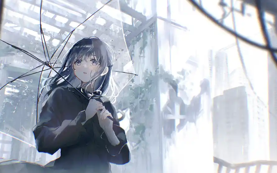 4k少女壁纸 - 逆光 - 雨丝 - 雨天「哲风壁纸」 4k少女壁纸 - 逆光 - 雨丝 - 雨天「哲风壁纸」