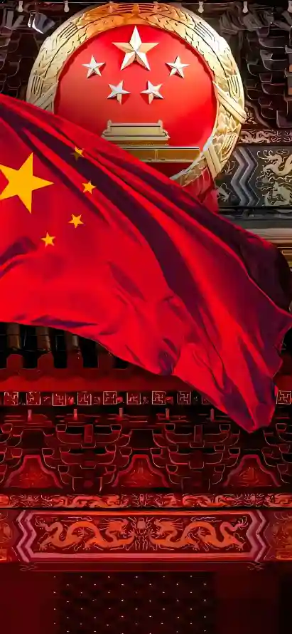 4k国徽壁纸 - 爱国 - 红色 - 金色「哲风壁纸」
