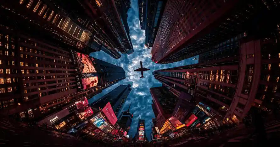 3k夜空壁纸-楼群 - 街景-都市「哲风壁纸」