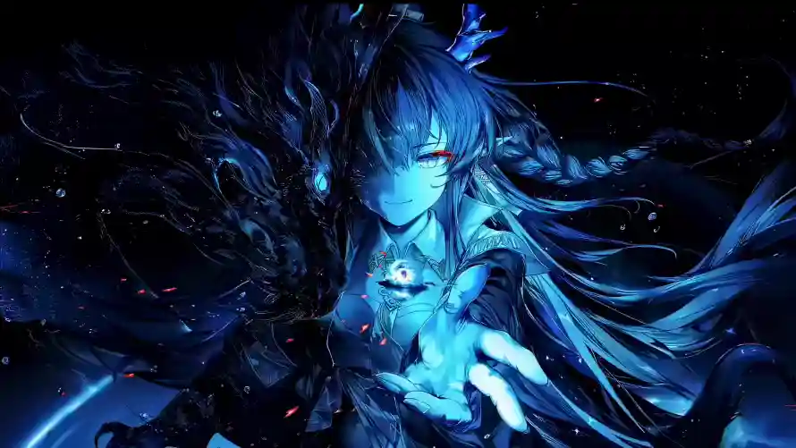 4k奇幻壁纸 - 星光 - 暗黑 - 长发「哲风壁纸」