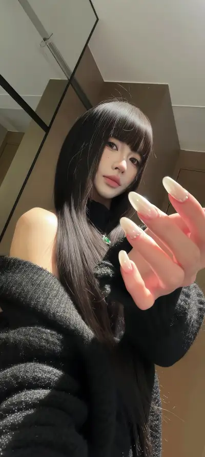 4k冷感壁纸 - 室内 - 美女 - 长美甲「哲风壁纸」