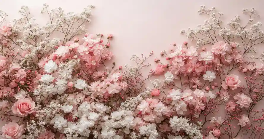 3k花枝壁纸-少女心 - 温柔风-满天星「哲风壁纸」
