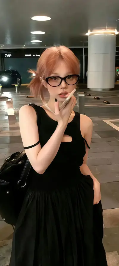 4k人像壁纸 - 夜间 - 粉发 - 美女「哲风壁纸」